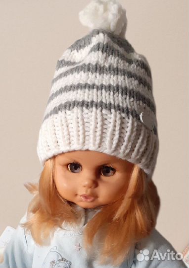 Шапочка детская зимняя с помпоном