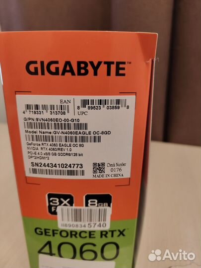 Видеокарта rtx 4060 gigabyte eagle oc 8gb