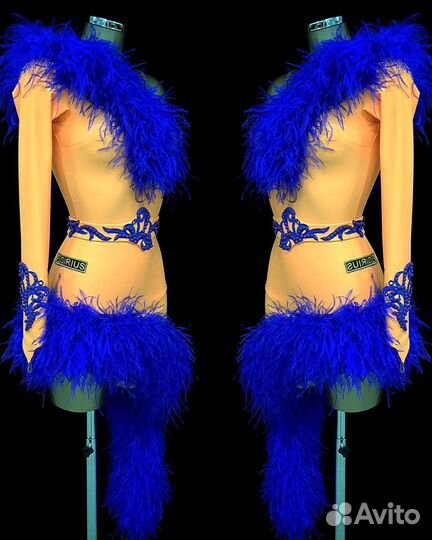 Бальное платье латина Ю-1, рост 160-170 см