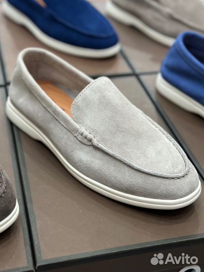 Лоферы мужские Loro Piana замшевые