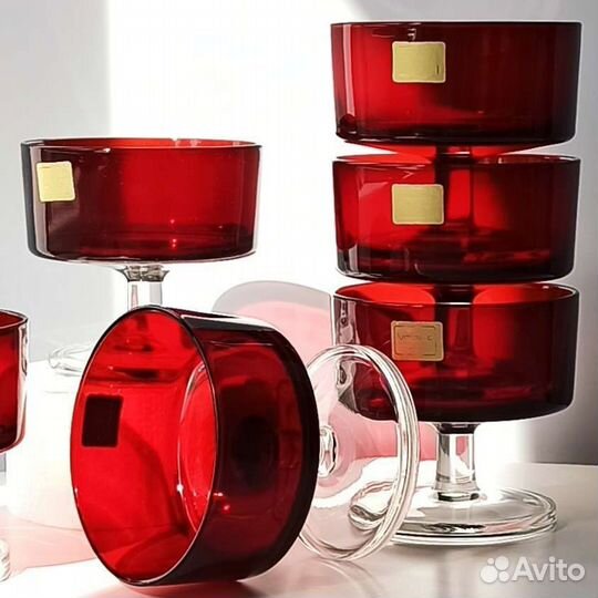 Набор винтажных фужеров креманок Франция