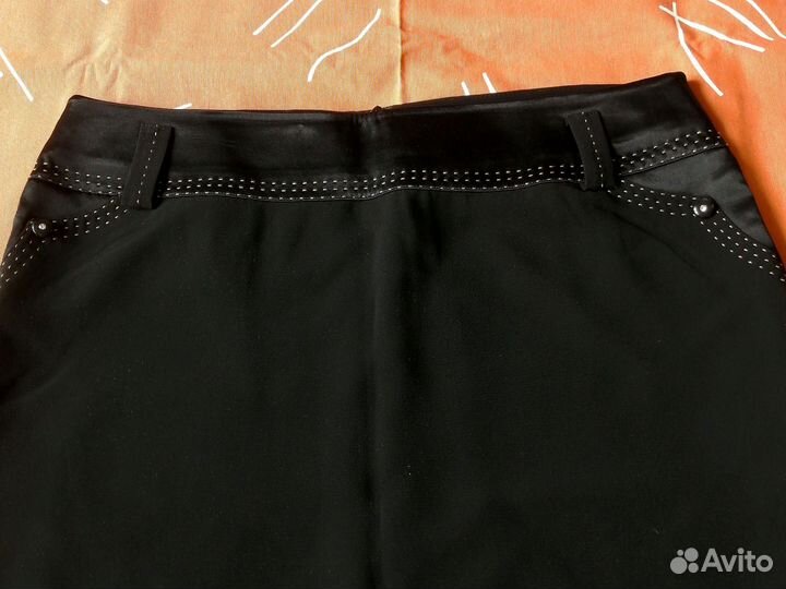 Юбка чёрная прямая, размер 54-56