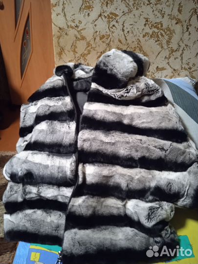 Шуба кролик рекс новая