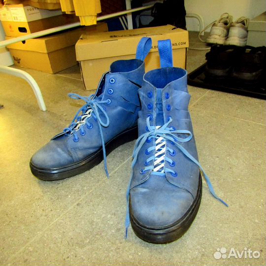 Ботинки Off-White x Dr. Martens 42 (синий)