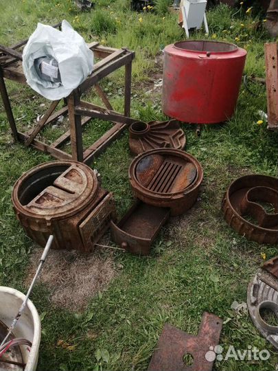 Чугунная печь для бани с баком для воды