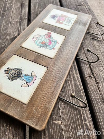 Панно вешалка ключница