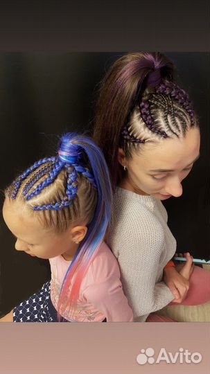 Боксерские косы, брейды, хвост