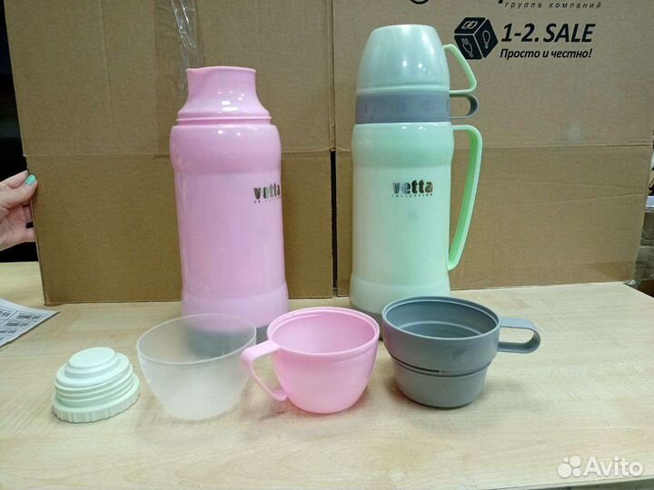 Термос со стеклянной колбай 1 литр