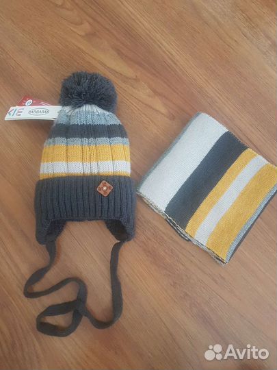 Комплект шапка и шарф для мальчика