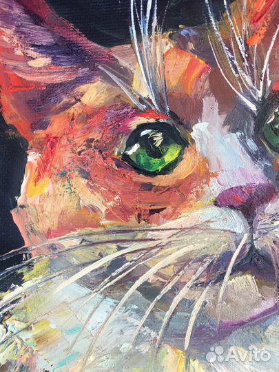 Картина маслом на картоне 