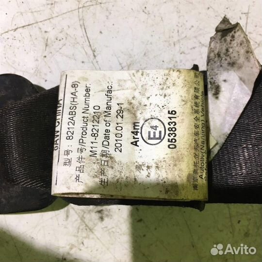 Ремень безопасности Чери М11 10-14