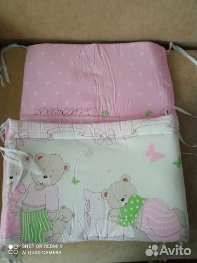 Комплект в детскую кроватку для девочки
