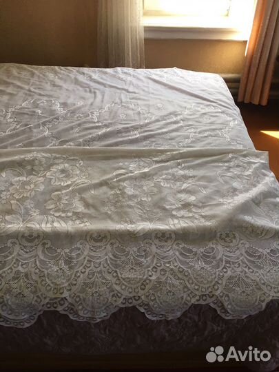 Тюль белая бу,3,4метра длина,2,75м ширина