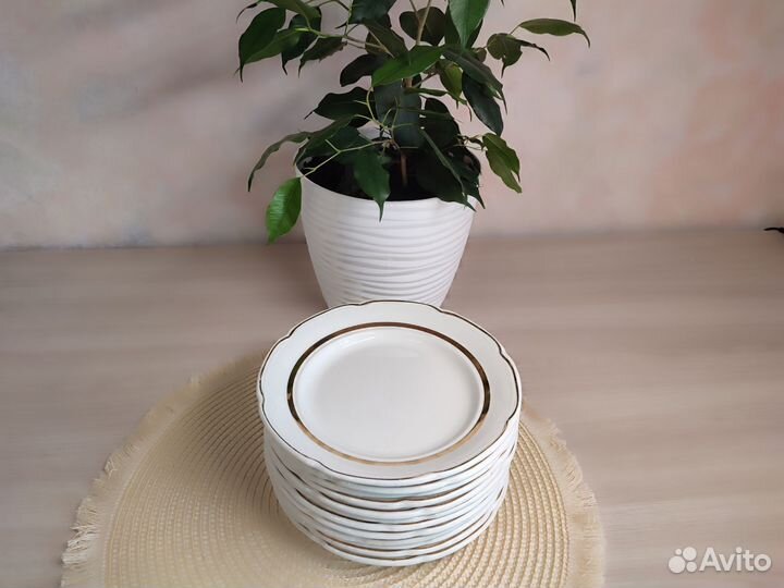 Тарелки плоские десертные 12 шт СССР 17 см бу