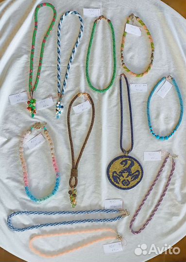 Жгут колье из бисера