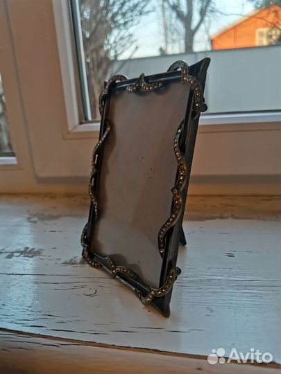 Фоторамка настольная со стеклом в стразах