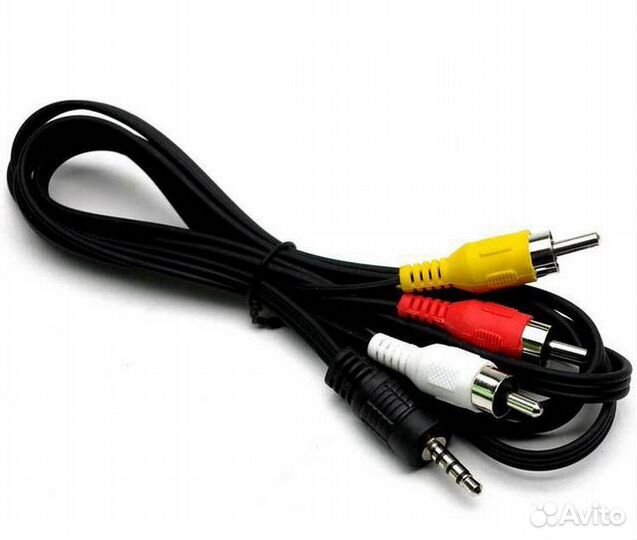 Кабель MiniJack-3,5mm(4PIN) на 3RCA(1,5M)