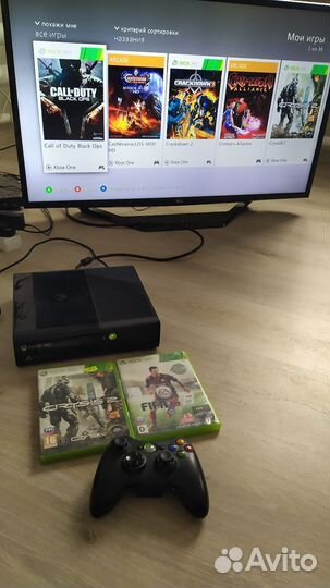 Xbox 360е+джойстик беспроводной