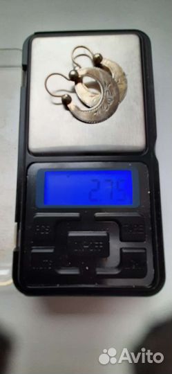 Серебряные серьги полумесяц