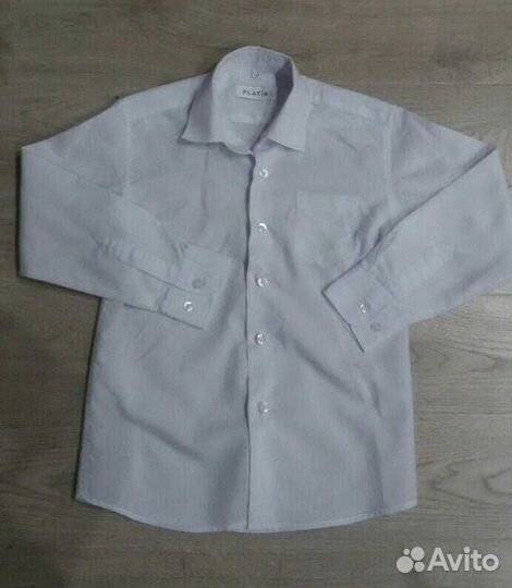Рубашка белая, рост 122