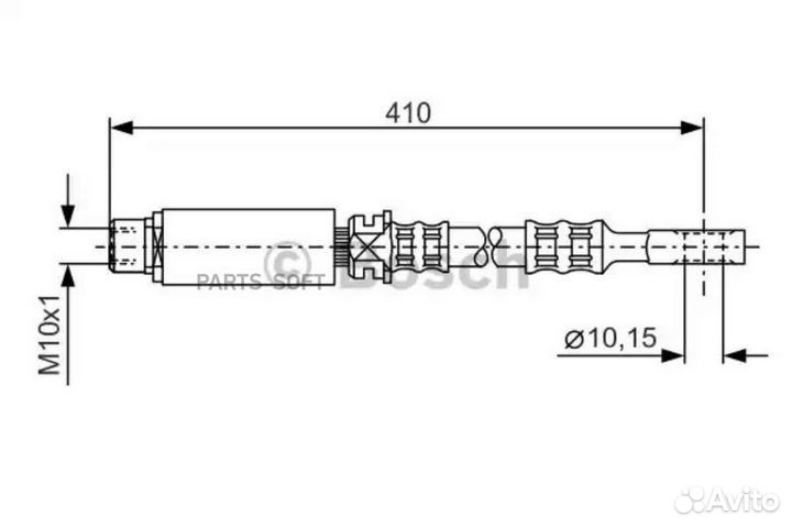 Bosch 1987476805 шланг тормозной передний