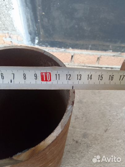 Труба (отрез 40 см.) металл 126/115/5, 407 мм