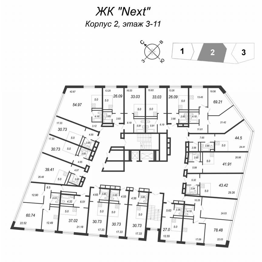 Апартаменты-студия, 37 м², 11/11 эт.