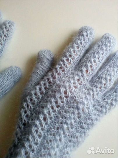 Перчатки ажурные ручной вязки