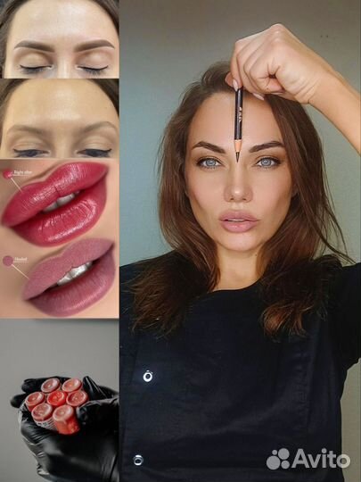 Перманентный макияж губ, бровей,век /татуаж