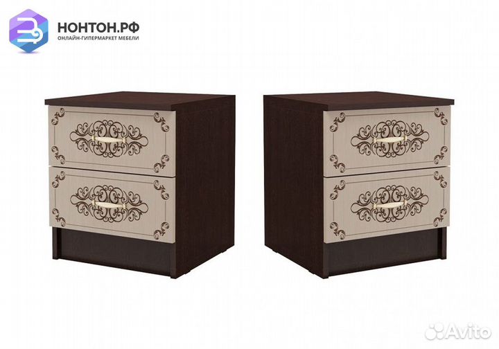 Комплект тумб Жасмин дуб беленый / венге