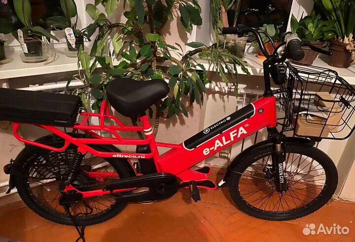 Новый Электровелосипед green-city e-Alfa GL Red