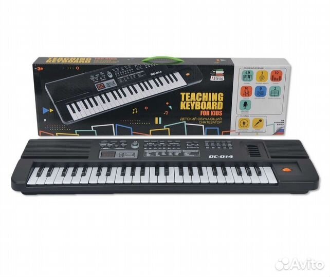Детский синтезатор с микрофоном