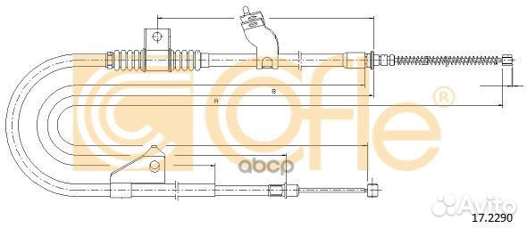 Трос тормоза 17.2290 Cofle