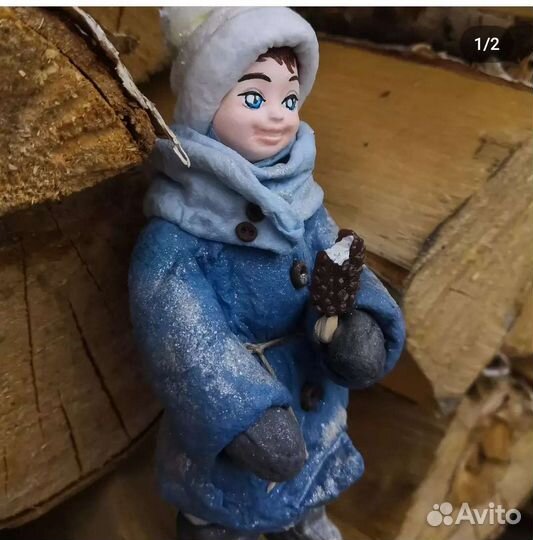 Ватные елочные игрушки