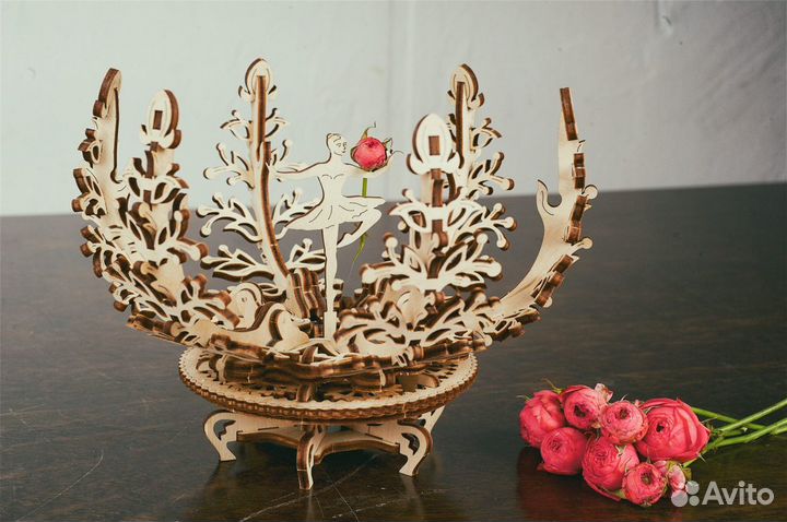 Подарок Сувенир ugears Шкатулка-Цветок