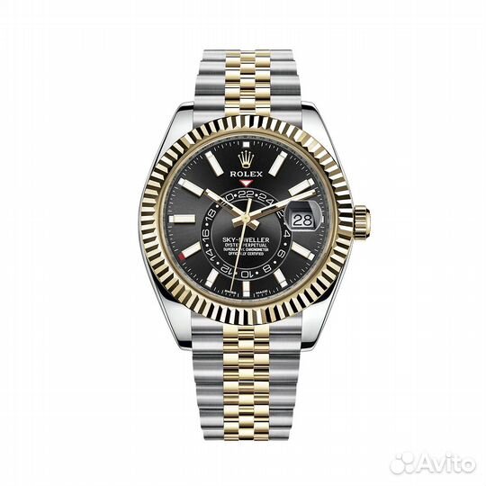 Rolex Sky-Dweller 42mm Steel and Yellow Black Dial