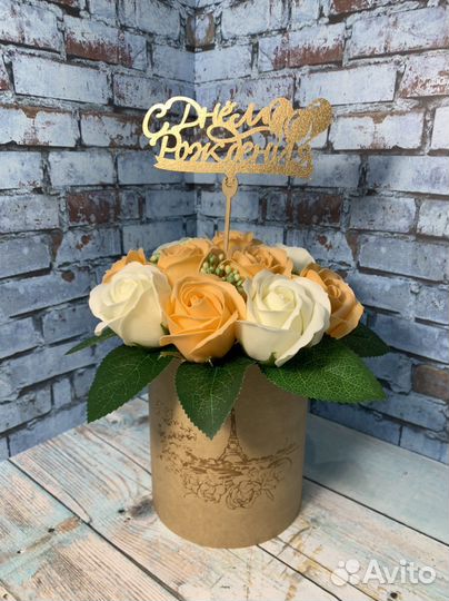 Букет из мыльных роз