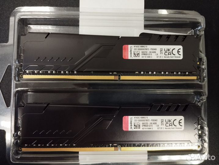 Оперативная память Kingston fury DDR4 16 Гб (2*8)