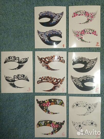 Тату наклейки для век