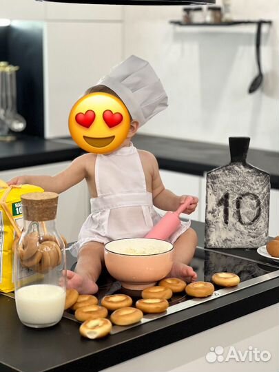 Детский фартук и колпак шеф повара