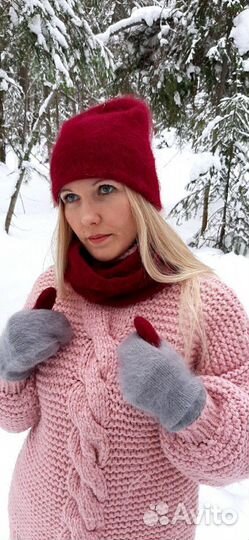 Шапка зимняя пушистая