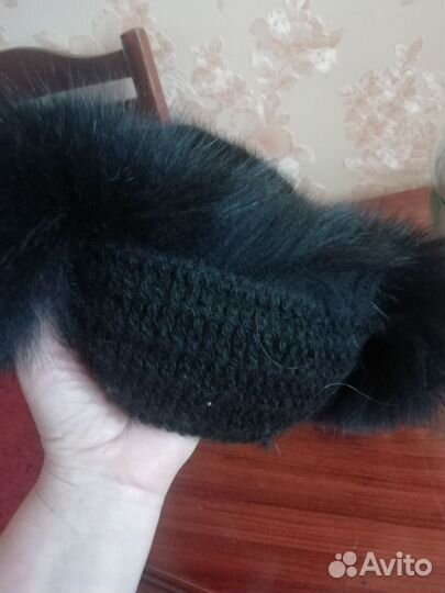 Шапка зимняя женская вязанная