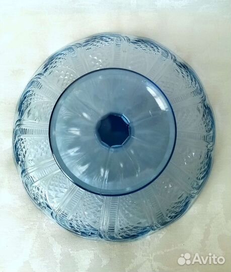 Из СССР синее и голубое стекло. Ваза и Пепельница