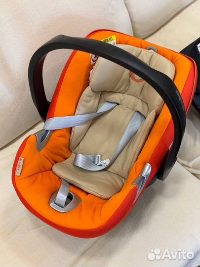 Автолюлька cybex aton q с базой isofix