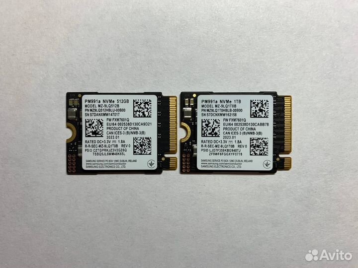 Samsung PM991A / WD SN740 2230 SSD 512 gb / 1 tb