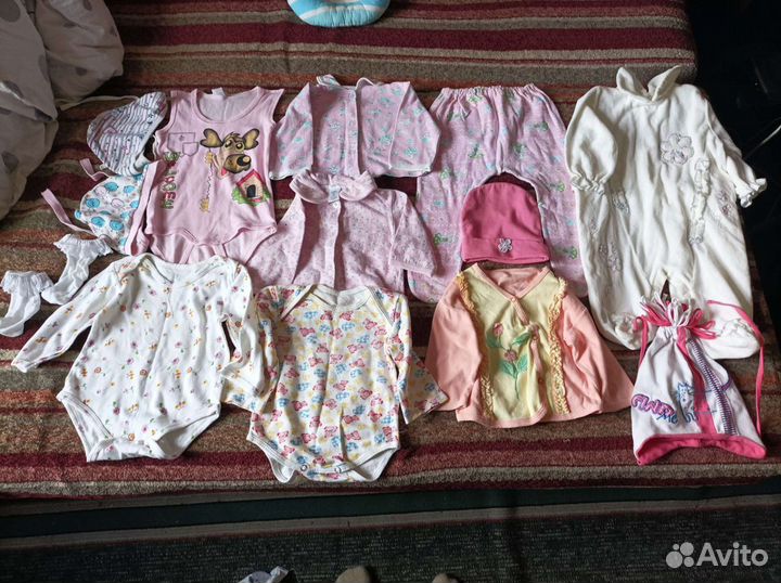 Вещи пакетом на девочку от 0 до 6 месяцев