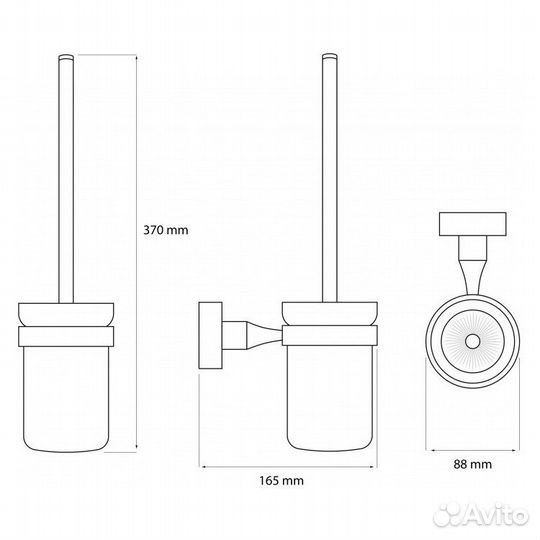 Щетка для унитаза dekor banyo Alina A40 6009