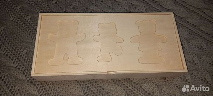 Деревянный пазл Семья медведей