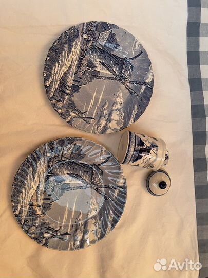 Тарелки англия, винтаж. Баночка голландия