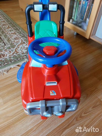 Детский автомобиль джип каталка с ручкой